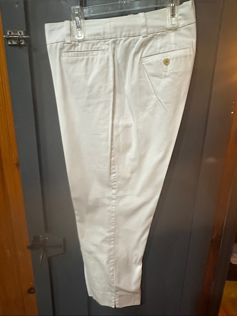 Talbots White Cropped Capri Pants
